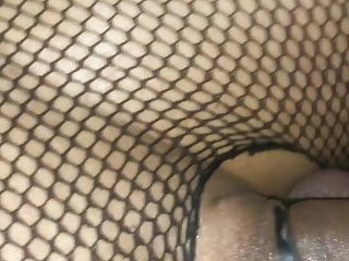 Walking In The Rain With Fishnetcatsuit & Clear Heels No.2 free video