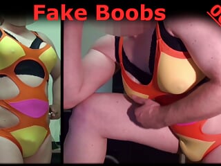 Fake Boobs Posing In Swimsuit, Shaved Body (2017) free video