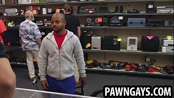 Ebony Hunk Tries To Sell A Bike At The Pawn Shop free video