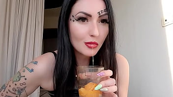 Dominatrix Nika Tangerine Saliva And Saliva Cocktail. Do You Like Signature Cocktails From Dominatrix free video