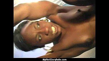 Natural Cute Black Teen Tries Out Gloryhole 7