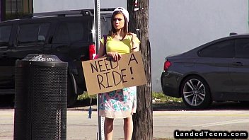 Teen Hitchhiker Fucks Huge Dick Outdoor Pov free video