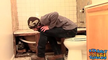 Naughty Plumber Playing With His Cock And Making It Rain free video