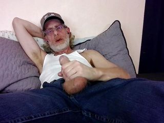 Jerkindad14 - Daddy's Jeans Bate Session With Butthole Exposure And Cumshot free video