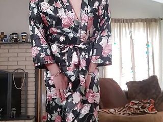 Naked Except For Thigh Hi's And Heels In The Living Room free video