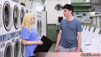 Two Sexy Blonde Selling Washing Machines And They Have A Special Marketing Strategy free video